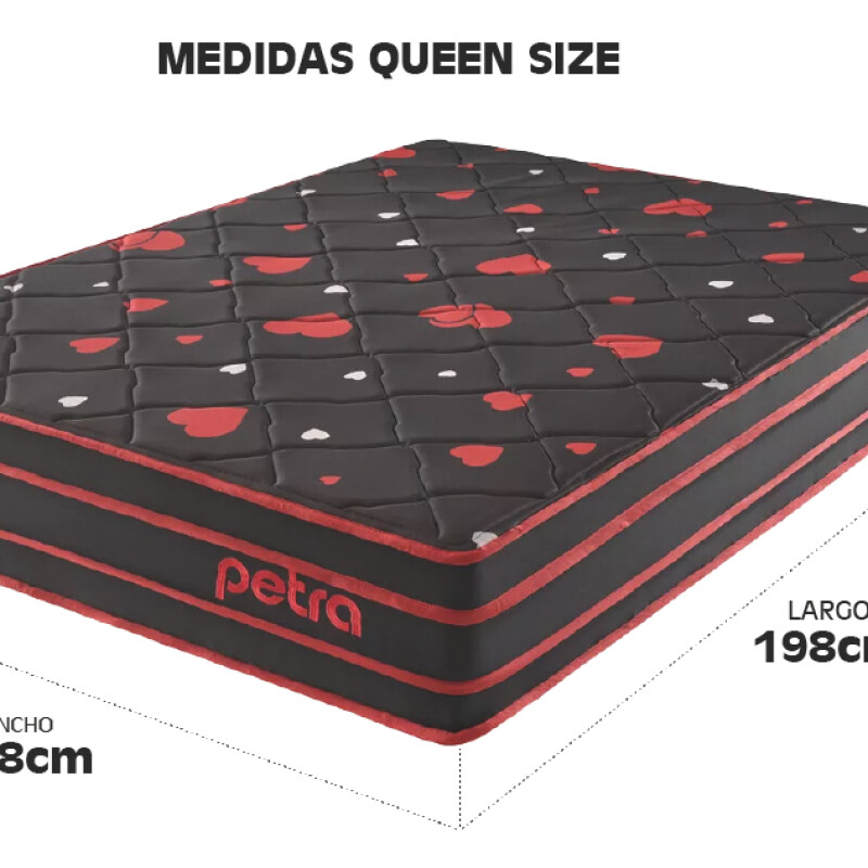 Sommier Petra Somier Colchón Queen 30cm Reversible 150 Kg Color Negro Sommier Petra Somier Colchón Queen 30cm Reversible 150 Kg Color Negro