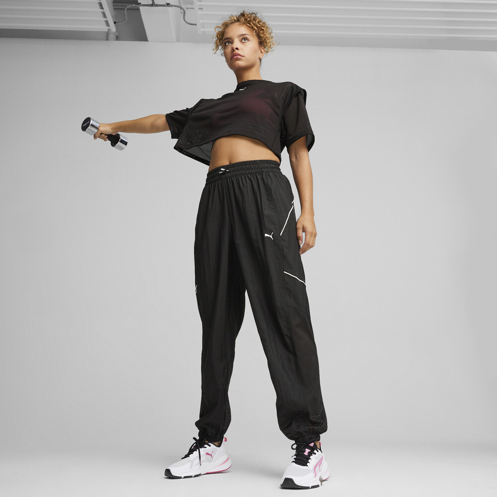 Puma Fit Move Mesh Crop Tee - Mujer Black
