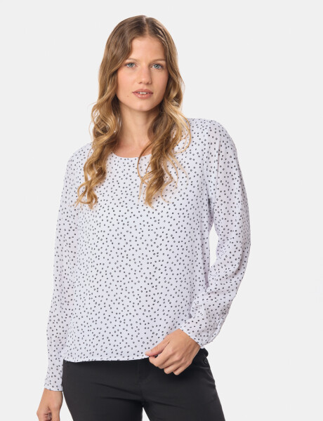 BLUSA ESTAMPADA CLÁSICA Burbujas