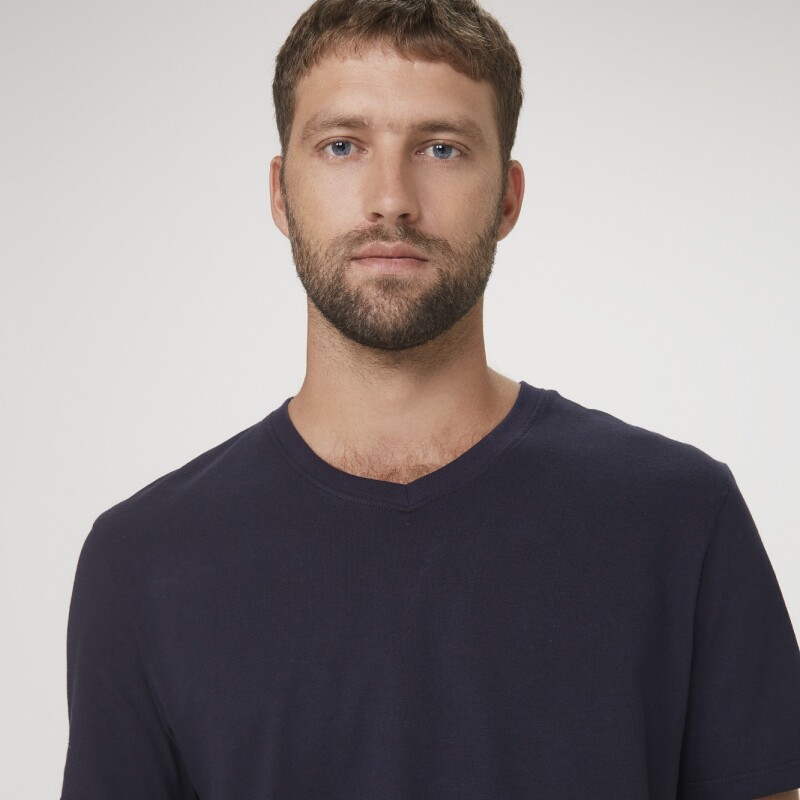 CAMISETA MM MASC AZUL ESCURO