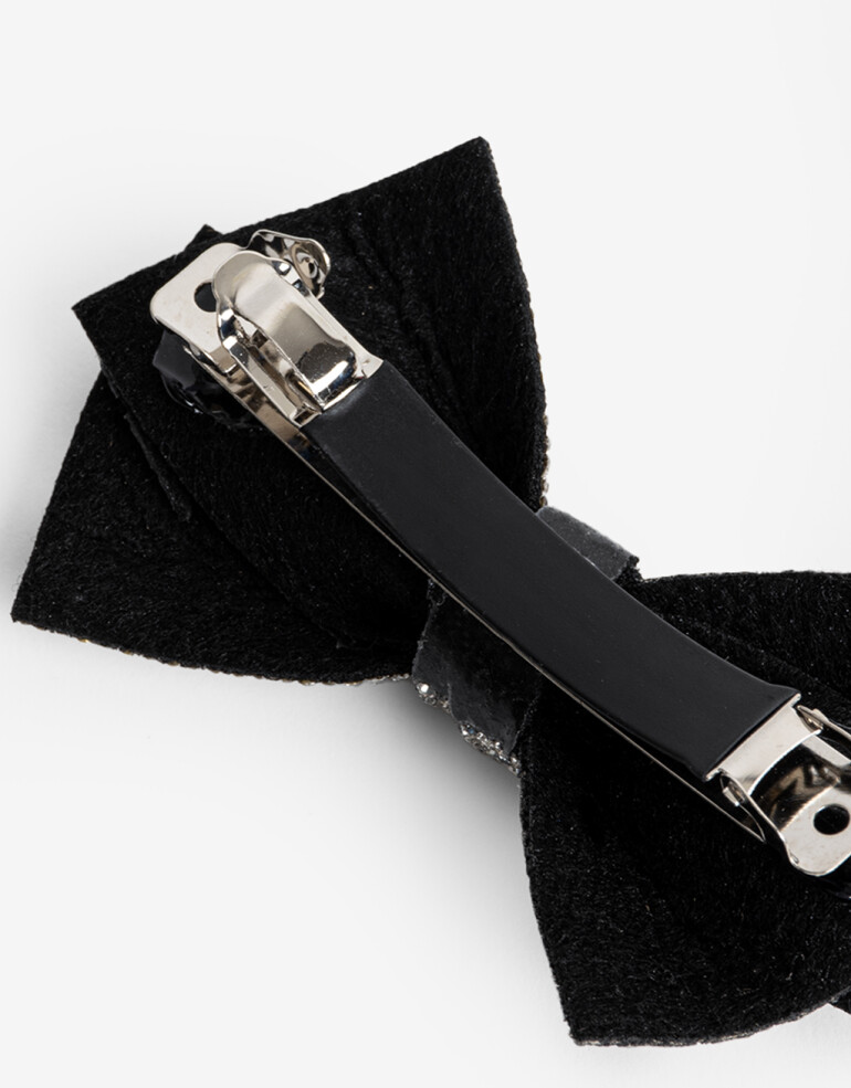 Hebillas Francesas Strass Hebilla Francesa Con Moño - Plateado