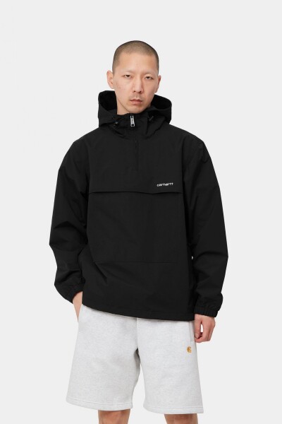 Windbreaker Pullover Black Whi Negro