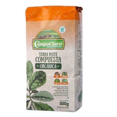 Yerba orgánica compuesta Campo Claro 500 gr. Yerba orgánica compuesta Campo Claro 500 gr.