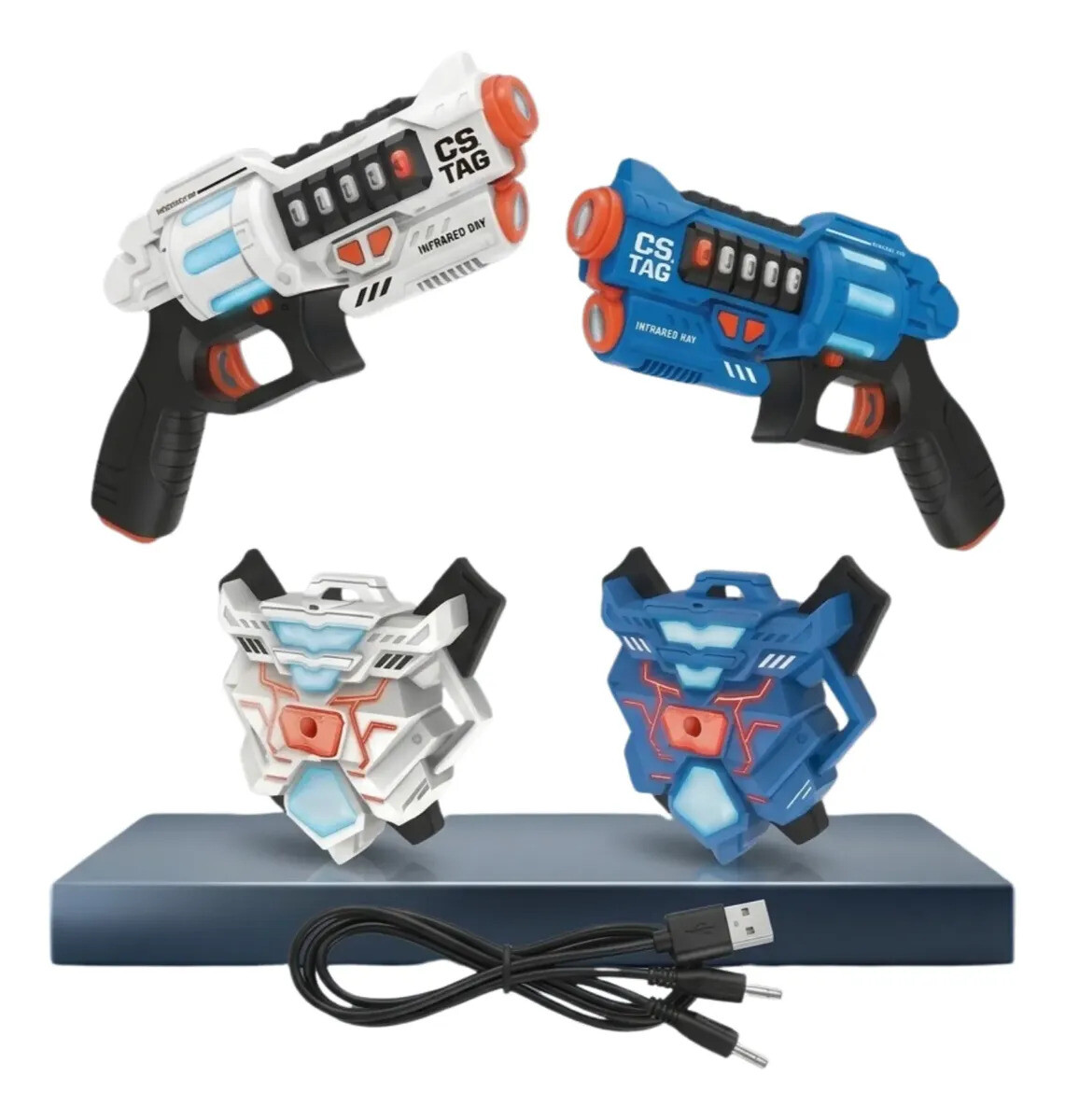 Armas Laser Infrarroja Con Sensor Y Chaleco X 2 Unidades! 