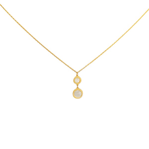 Conjunto Círculo-Oro bajo-Piedra Nácar-CJ8037 Conpiedra