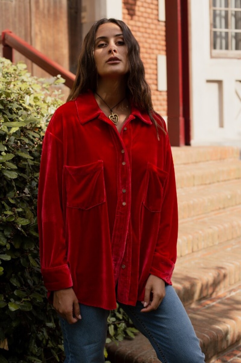 Camisa Bimba Velvet - Rojo 