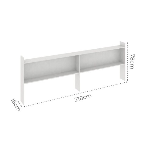 Repisa para Cama Marinera o Sommier con 2 Niveles y Estantes - MDP - Blanca Repisa para Cama Marinera o Sommier con 2 Niveles y Estantes - MDP - Blanca