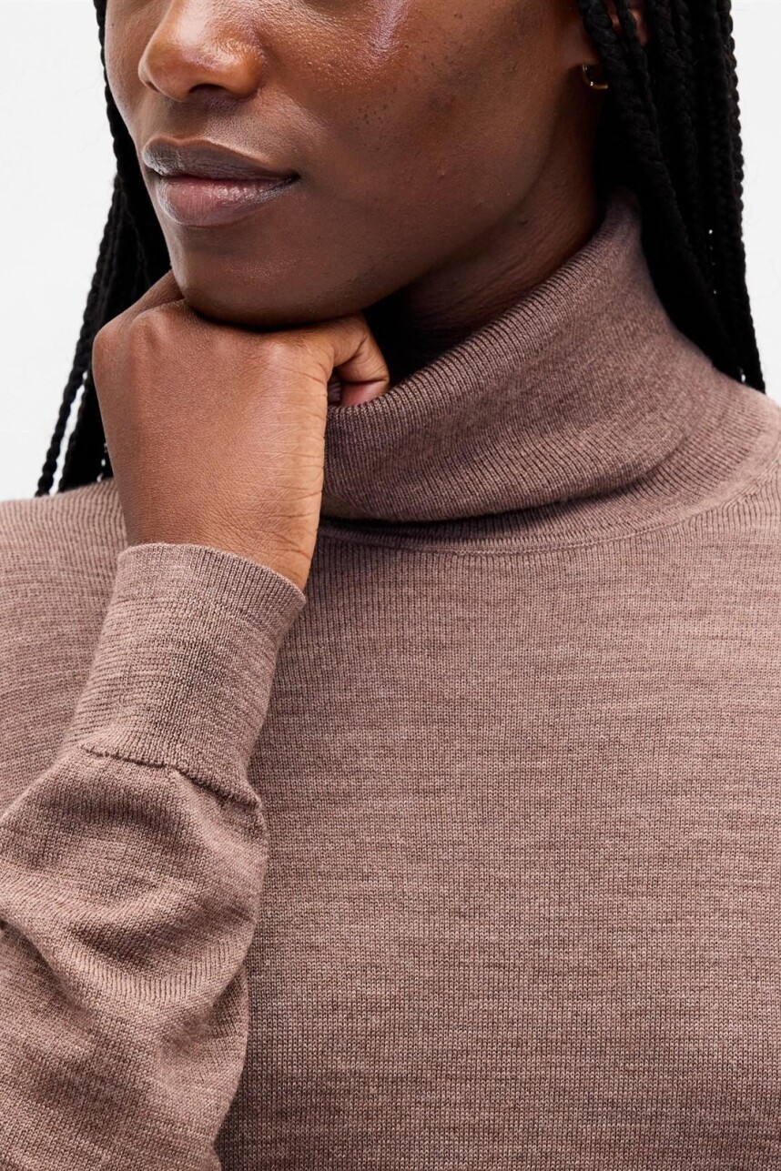 Buzo Polera Merino Mujer Rose Pewter 546