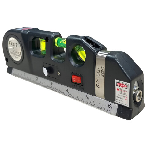 Nivelador Láser Infrarrojo Multifunción C/ Cinta Metrica Color Negro
