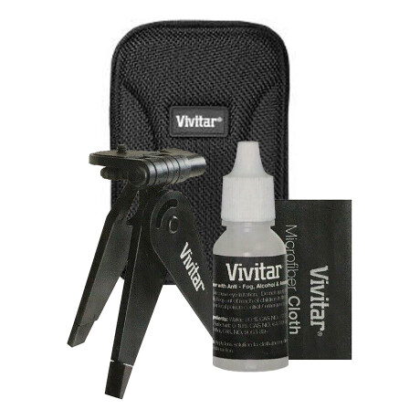 Vivitar - Fotografía Accesorios - VIVSK501 - Filmadoras Starter Kit, Estuche, Trípode, Paño y Liquid 001