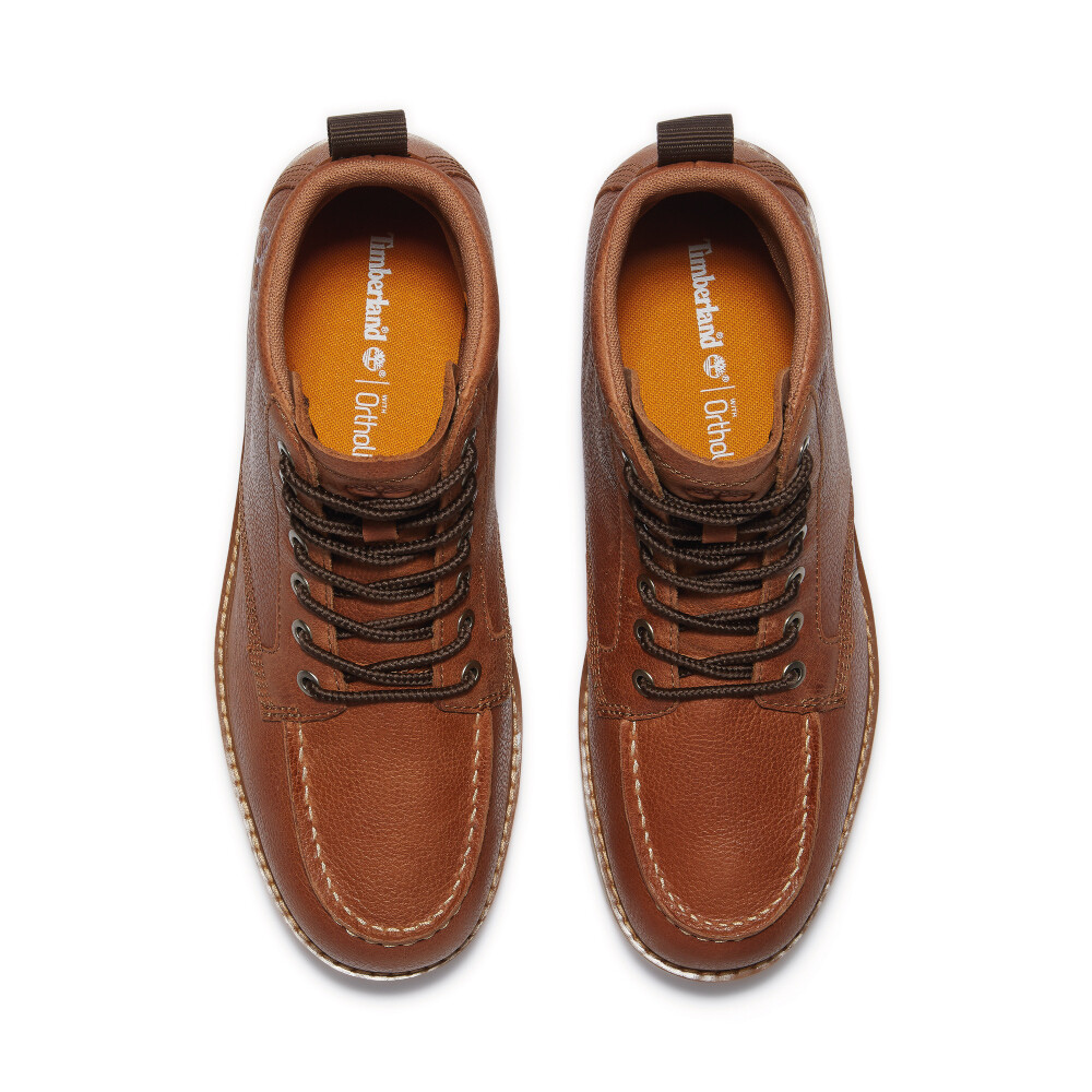 Botas Mid Lace Up Hombre Medium Brown Full Grain
