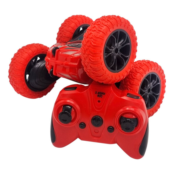 Auto Acrobático 360 Control Remoto Transformer Todo Terreno Variante Color Rojo