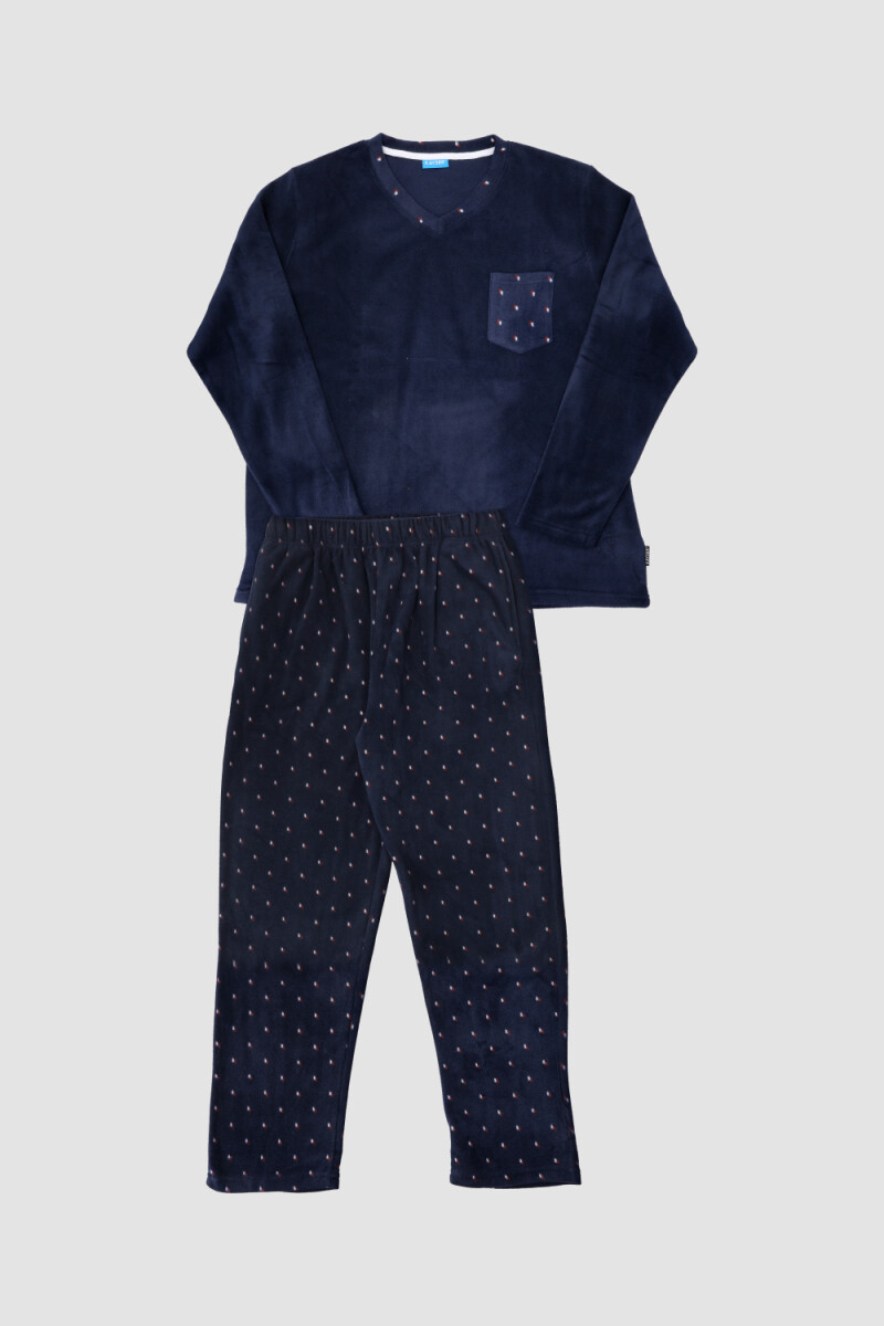 PIJAMA PUNTO AZUL