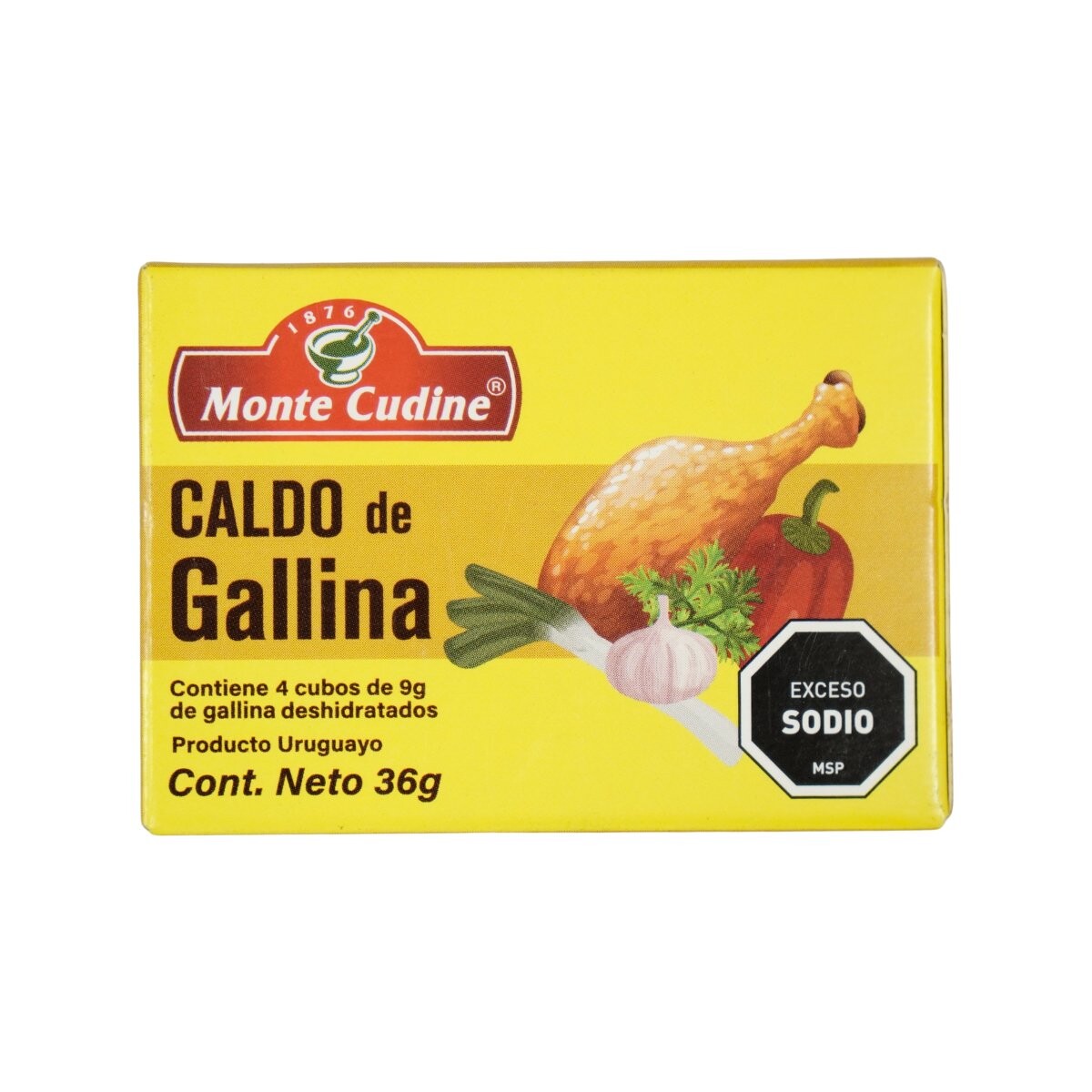 Caldo Monte Cudine x4 unidades Gallina 