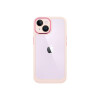 Protector iPhone 15 Plus transparente con borde color rosa Protector Iphone 15 Plus Transparente Con Borde Color Rosa