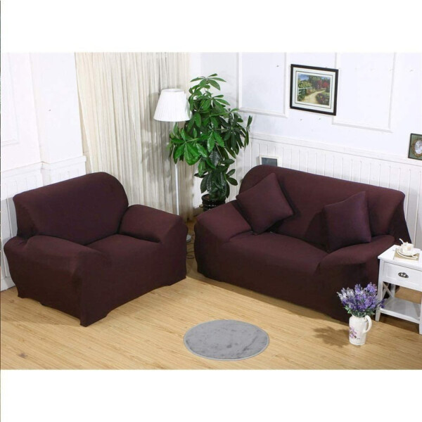 Cubre Sofa Elastico Elastizado Funda 1 Cuerpo Plaza Variante Color Marron