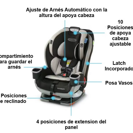 Graco Extend2fit 3 in 1 de nacimiento a 45 kg Color Stocklyn Graco Extend2fit 3 in 1 de nacimiento a 45 kg Color Stocklyn