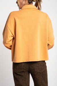 Sweater Cuello Polo Naranja