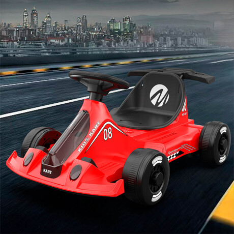 Auto A Batería Go Kart Karting Con Luces y Sonidos Rojo