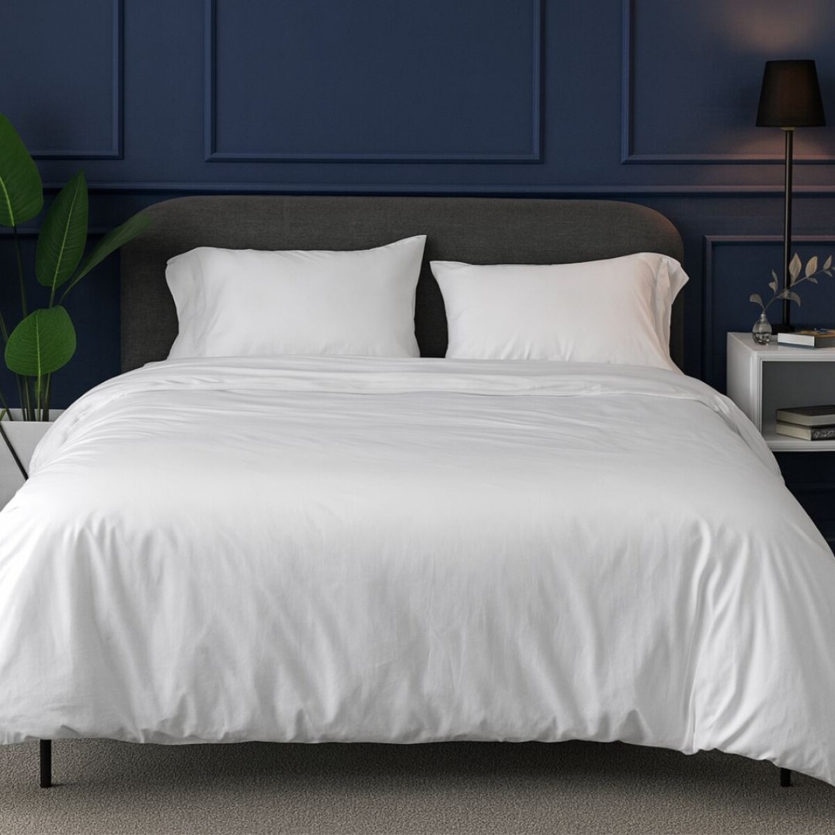 JUEGO DE SABANAS BERLINA 1 PLAZA + FUNDA BLANCO 