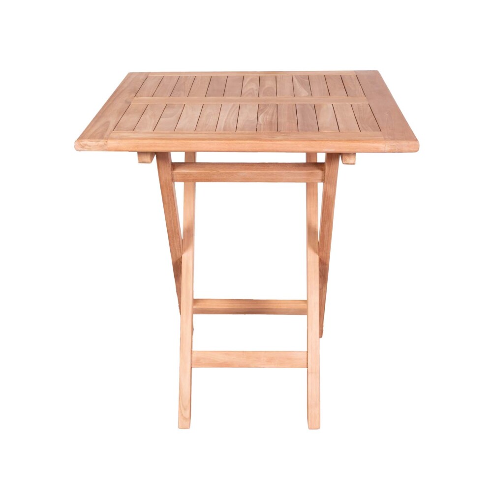 MESA CUADRADA PLEGABLE MADERA NATURAL-BEIGE PALMA