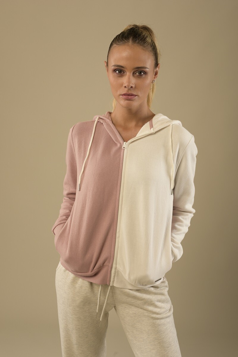 Campera Blake Rosa/Gris