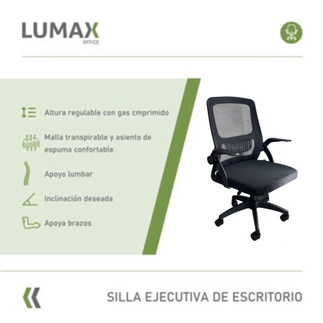 Silla Oficina Trent Ergonomica Giratoria para Escritorio Negro
