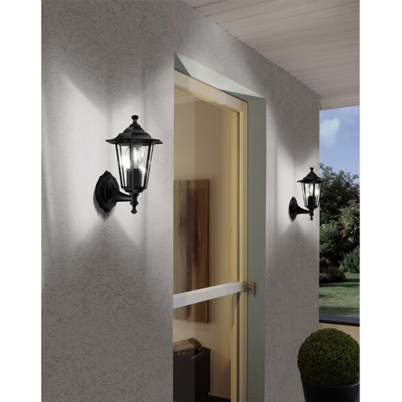 Farol colonial d/pared norte negro 1XE27 LATERNA4 EG0412