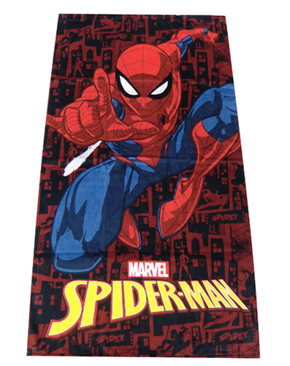 Toalla playera aterciopelada en algodón 70cm x 130cm - Spiderman 