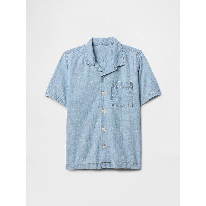 V-SS DENIM SHIRT MEDIUM WASH