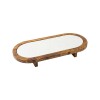 BANDEJA OVAL BCO/MARRON MED Unica