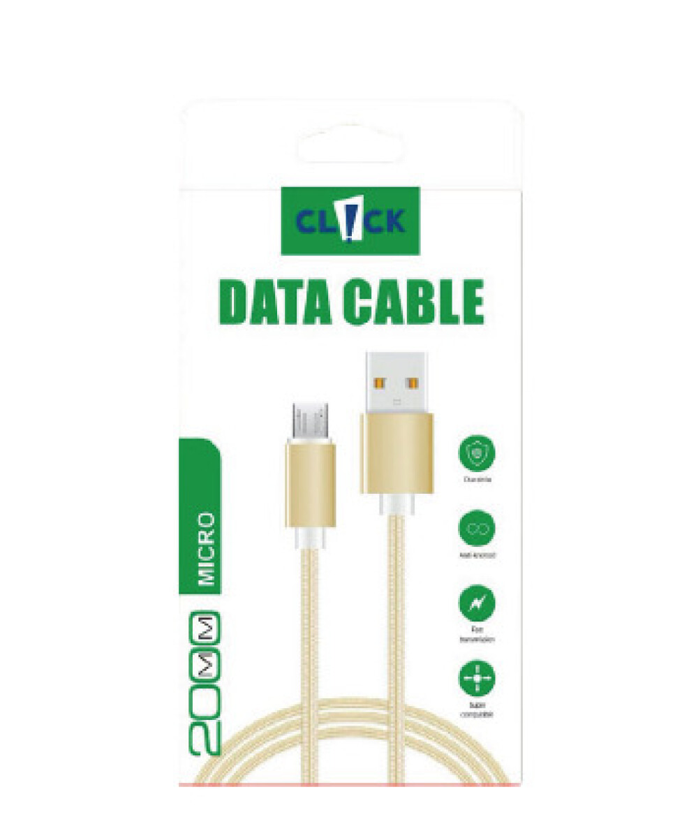Cable de Datos Click Cordón USB a Micro 2M 
