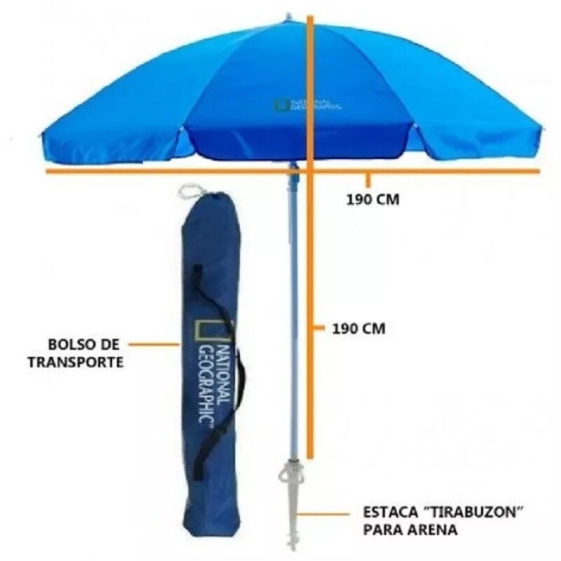 Sombrilla National Geographic con filtro UV Azul