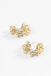 Aros acero con aritos dorado