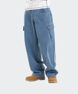 Pantalón Pulau Denim Cargo Azul