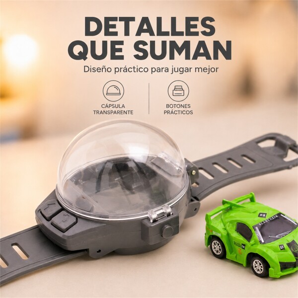 Auto a Control Remoto con Pulsera y Cápsula de Guardado Verde 1