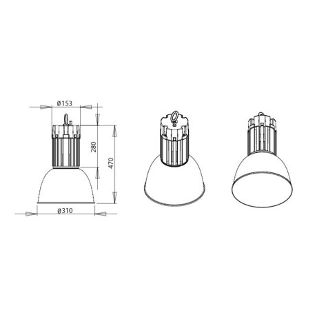 Edison - EB1H0531 - Low Bay con Reflector, 4000K, Blanco 001