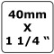 Codo de compresión H 40mm X 1 1/4