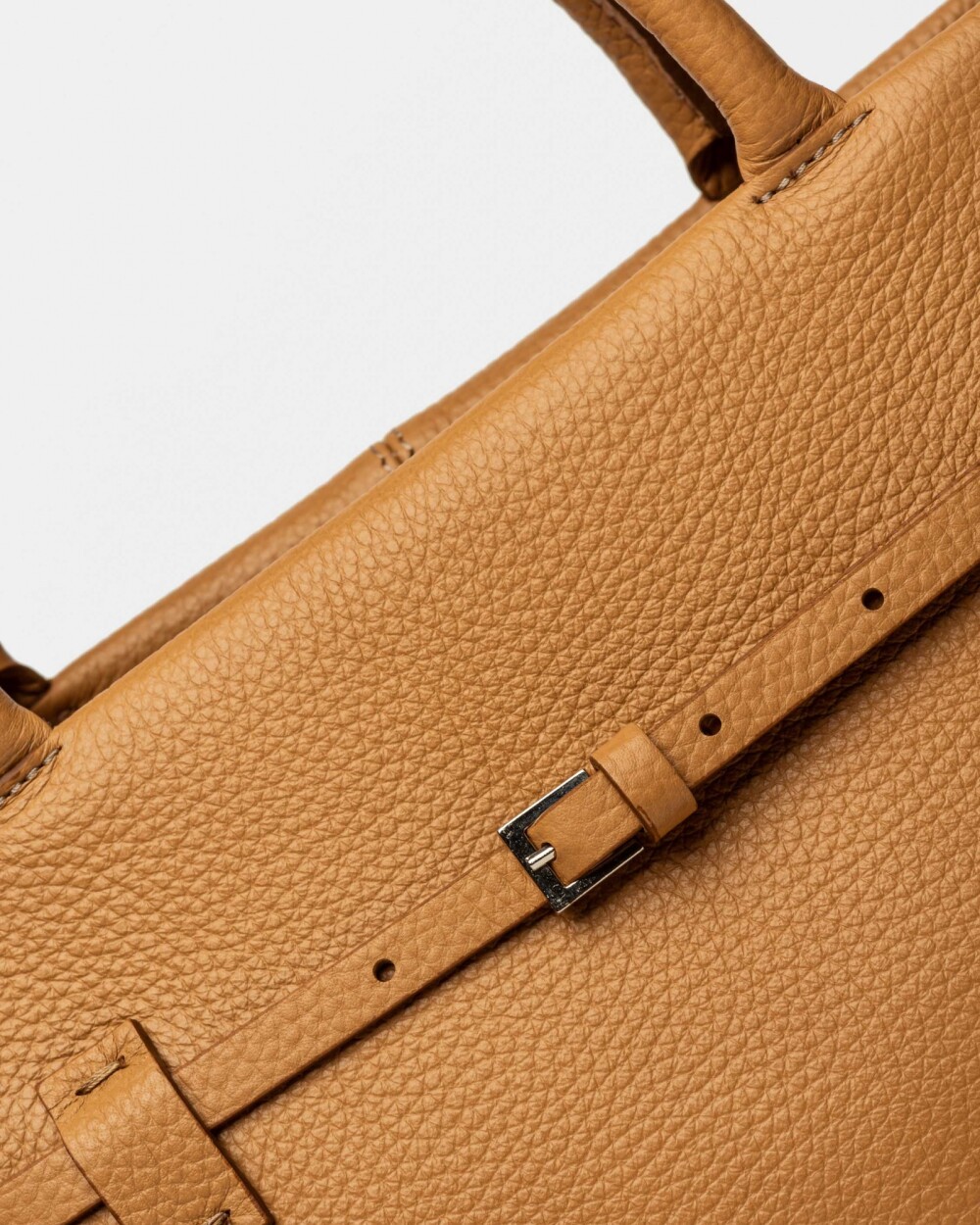Cartera de mano Bay en cuero graneado Cuoio