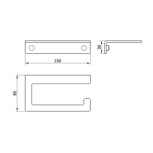 PORTA ROLLO ACERO INOXIDABLE METAL LINEA MATE COLOR NEGRO NEGRO