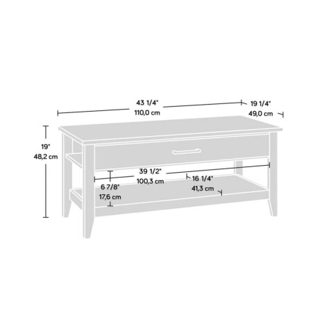 Mesa Ratona Articulada Sauder Linea Summit Station Blanca