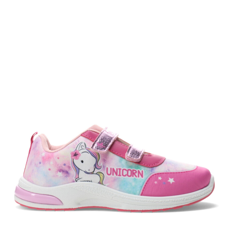 Championes Infantiles Footy Unicornio c/Luces Fucsia - Rosa
