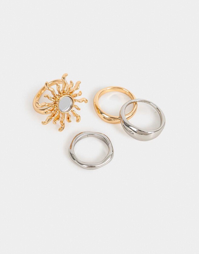 Sets Anillos Espejos Anillos Sets De Espejos - Combinacion Bicolor