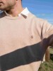 Buzo tejido cuello redondo Beige
