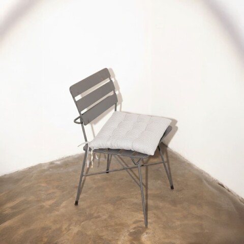 Almohadón para silla rayas negro