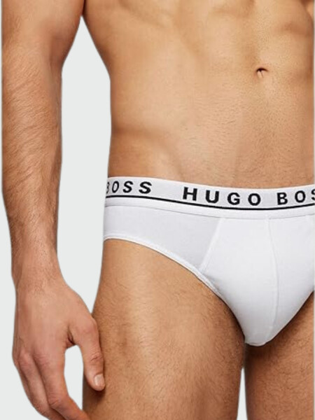 BOSS - Pack X 3 sleep de algodón con logos en la cintura Negro