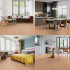 Set Piso Tabla Flotante 10mm Madera Adhesivo Decoración 5 M2 Variante Color Marron Claro 2