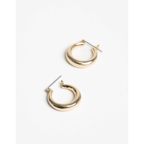 Argollas Metal Plateadas Dorado