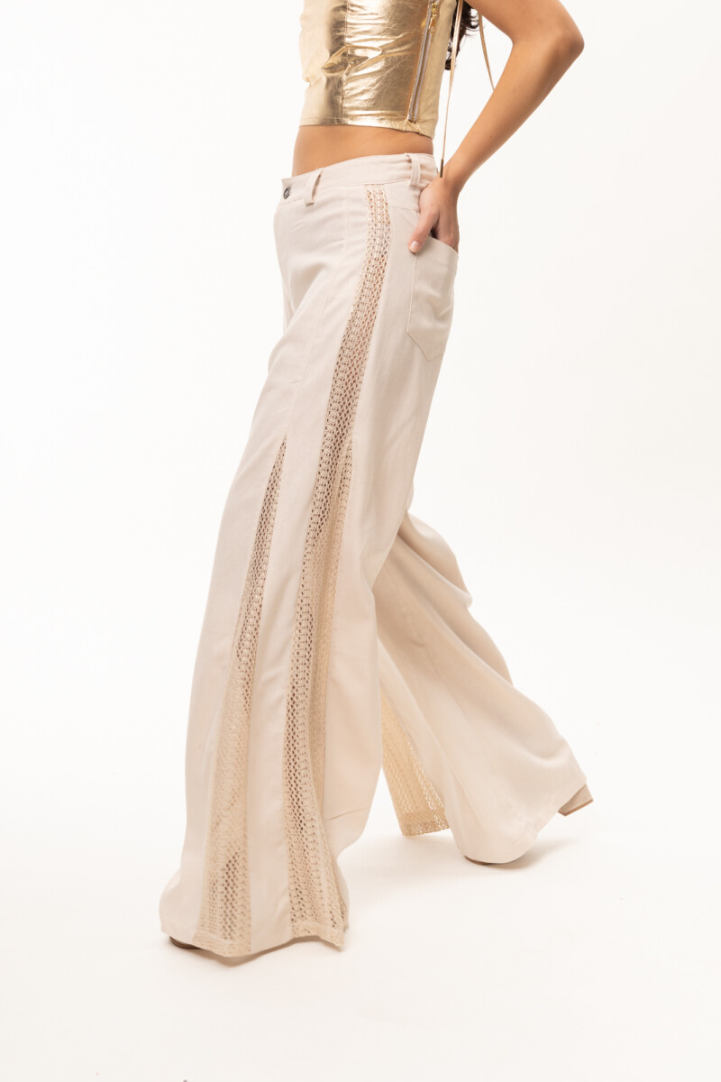 Pantalon Murra - Beige Lurex 