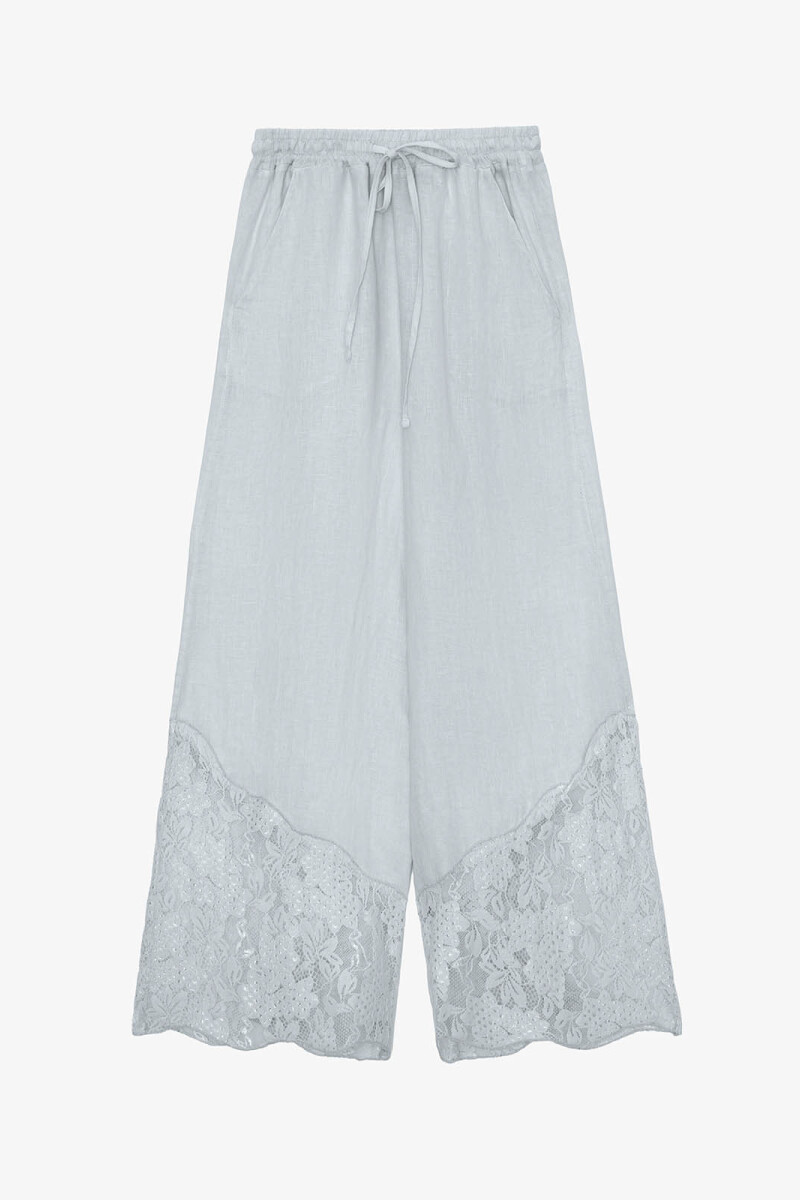 PANT LINO ENCAJE Gris